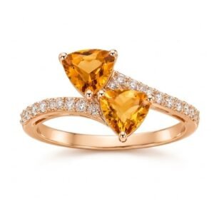 Geometric Sunset Ring