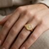 Astraea | Crescent Moon & Starburst Signet Ring - Thumbnail Image 3
