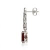 Scarlet Bloom | Oval Cut, Flame Silhouette Drop Earrings - Thumbnail Image 3