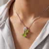 The Twin Hearts | Cascading Heart Cut stone & Pavé Ribbon Pendant - Thumbnail Image 4