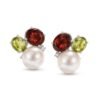 The Heirloom Trio | Pearl & Oval Gemstone Asymmetric Studs - Thumbnail Image 2