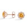 Sunflower Glow | Scalloped Halo Round Stud Earrings - Thumbnail Image 5