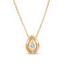 The Origami Teardrop | Faceted Gold Bezel Pear Pendant - Thumbnail Image 1