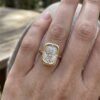 The Sculpted Solitaire | Elongated Cushion Compass-Prong Bezel Ring - Thumbnail Image 2