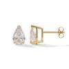 The Teardrop Solitaire | Pear Brilliant V-Prong Studs in Sterling Silver - Thumbnail Image 1