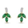 Sylvan Bloom | Marquise Cut Foliage Cluster Stud Earrings - Thumbnail Image 3