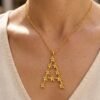 Floral Initial Necklace - Thumbnail Image 3