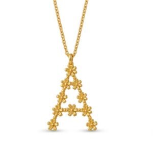 Floral Initial Necklace
