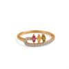 The Palette Loop | Trio Marquise Pink, Yellow & Green Gemstone Ring - Thumbnail Image 1