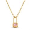 Locked in Love | Oval-Cut Pink stone Pendant - Thumbnail Image 4