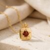 The North Star Talisman | Star-Engraved Pendant in Gold Plated Silver - Thumbnail Image 4