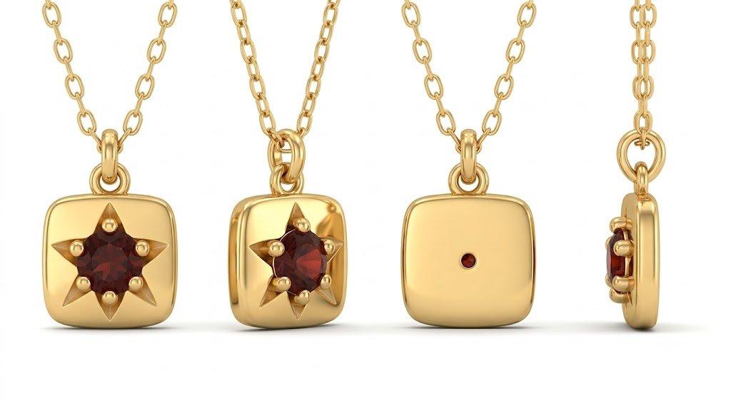 The North Star Talisman | Star-Engraved Pendant in Gold Plated Silver - Image 6